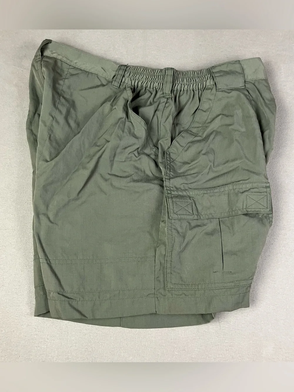 Vintage L.L. Bean Hiking Trail Cargo Shorts Men’s Size 36 Elastic Waist Green